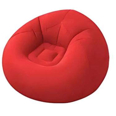 Imagem de Sofá inflável de veludo luxuoso Sofá confortável(VERMELHO)