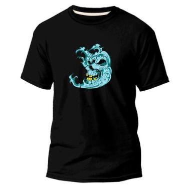 Imagem de Camiseta Algodão Premium Estampa Digital  Meia Lua Caveira  - Pavesi, 