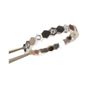 Imagem de Conjunto De Anéis Em Prata Esterlina 925 Em Forma De Favo De Mel Para 