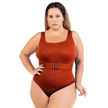 Imagem de Maio Plus Size Com Cinto Ajustavel Decote Nas Costas 2024 - Hype Modas