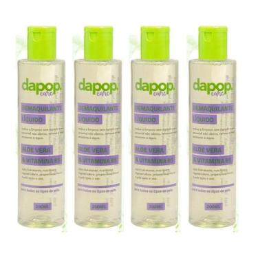 Imagem de Demaquilante De Aloe Vera Dapop Removedor/Limpeza - Kit 4 Un