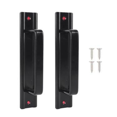 Imagem de Zerodis Puxador de Porta, Gabinete de Liga de Alumínio Puxa Bastão Adesivo ou Instalação de Parafuso Maçaneta de Porta Deslizante para Armários de Cozinha, Guarda-roupas, Gavetas, (BLACK)