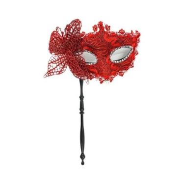 Imagem de Máscara De Halloween Para Mulheres Com Bastão De Apoio, Acessórios De 