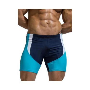 Imagem de Calção de banho contrastante com emenda competitiva de natação seca de