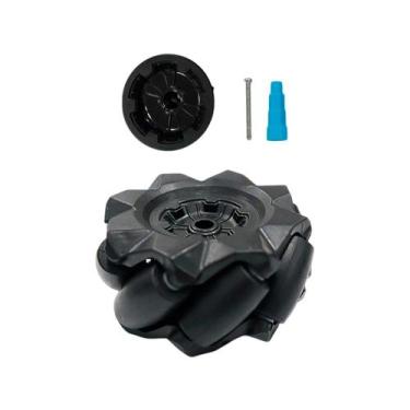 Imagem de 2x Roda Mecanum Omnidirecional Robô / Motor 80mm - Preto - ROXO