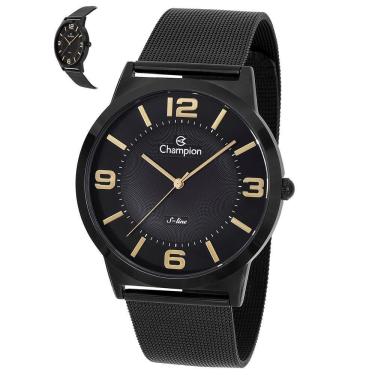 Imagem de Relógio Champion Masculino Ref: Cn21005N Slim Mesh Black
