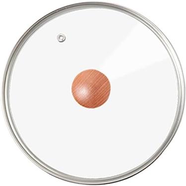 Imagem de Tampa de vidro temperado, tampa de fogão de bife, placa de vidro de micro-ondas, tampa de vidro para frigideira, substituição de tampa de panela universal, tampa de panela de cozinha, cúpula-18,7 cm