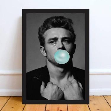 Imagem de Quadro James Dean Bubble Gum 24X18Cm Moldura Preta