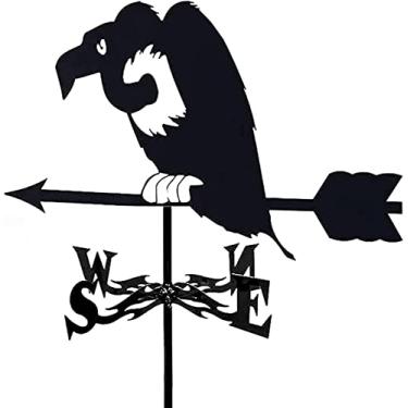 Imagem de Cata-vento de metal águia, palheta de clima animal com montagem no telhado decorações de jardim para jardim de fazenda ao ar livre jardim montanha pátio cata-vento estilo 1
