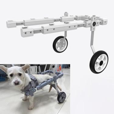 Imagem de Cadeira de rodas leve para cães para pernas traseiras PP-G | Carrinho de 2 rodas para suporte de mobilidade | Carrinho de reabilitação assistida para cães feridos