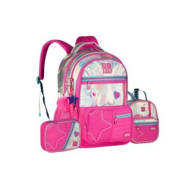 Imagem de Mochila Costas Holográfica Lancheira Rebecca Bonbon Estojo - Clio Styl