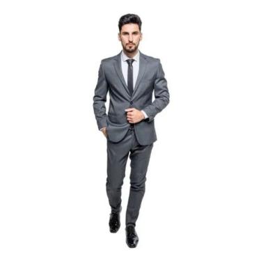Imagem de Terno Masculino Slim Fit Social Premium Paletó e Calça Envio Imediato 