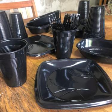 Imagem de Kit Festa Completa com Guardanapo 20 Pessoas - Trik Trik, Preto