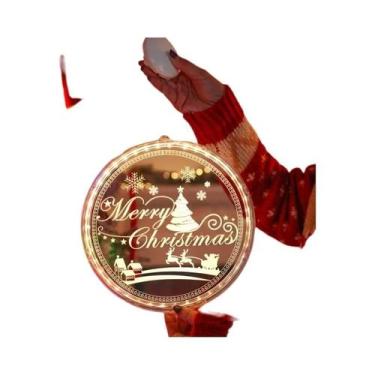 Imagem de Luzes De Natal LED Com Decoração De Papai Noel E Rena Para Portas, Jan