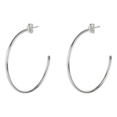 Imagem de Maxi Brinco De Argola Dourado Ou Prata Fio Grande - Prateado - De Cast