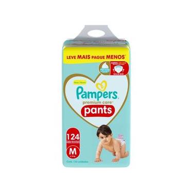 Imagem de Fralda Descartável Infantil Pampers Pants Premium Care M Pacote 124 Unidades Leve Mais Pague Menos