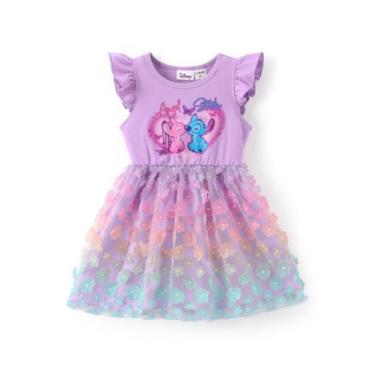 Imagem de Vestido Disney Lilo and Stitch para meninas de 6 a 7 anos roxo