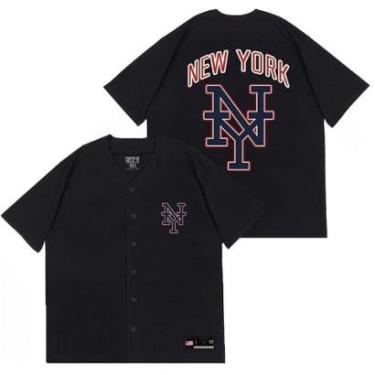 Imagem de Camiseta Oversized Baseball NY Jersey Com Autenticidade e conforto-Masculino