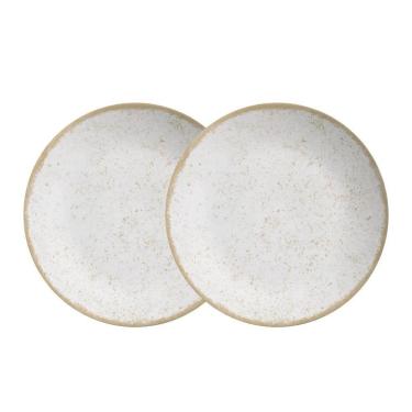 Imagem de Jogo 2 Pratos Raso Coup Organic Cor Bege Cerâmica 29cm Alleanza