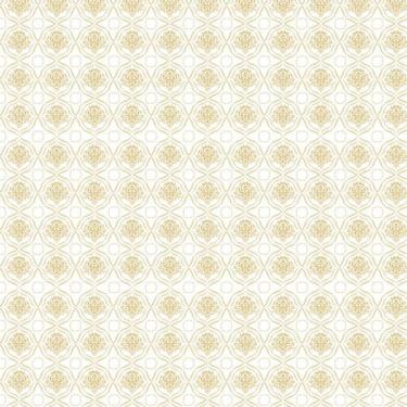 Imagem de Papel De Parede Arabesco Dourado Adesivo Quarto Casal Sala