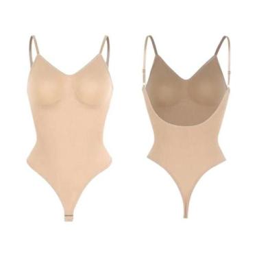 Imagem de Body Modelador Feminino Sem Costura, Sem Costas, Com Efeito Levanta Bu