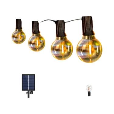 Imagem de Luzes De Cordão Solares G40 À Prova d'Água Para Exterior, 8 Modos, Car