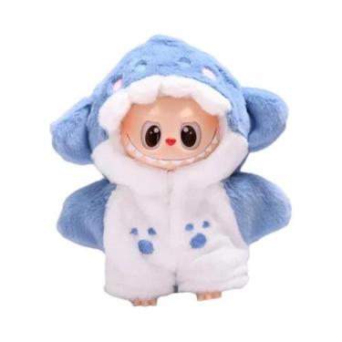 Imagem de Conjunto De Roupa De Tubarão Para Boneca Labubu De 15cm E 17cm, Acessó