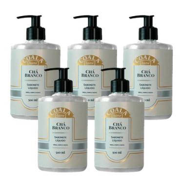 Imagem de Kit 5 Sabonete Líquido Coala Home Chá Branco 500ml