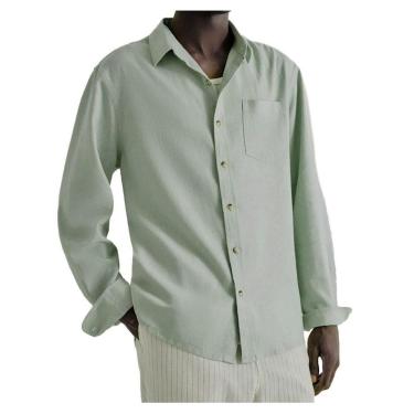 Imagem de Camisa Masculina Hering ML Slim Verde Claro - K48F1TSIXG-Masculino