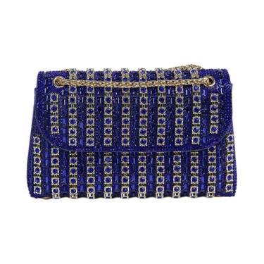 Imagem de Bolsa De Noite De Luxo Com Strass Multicoloridos, Clutch E Bolsa De Om