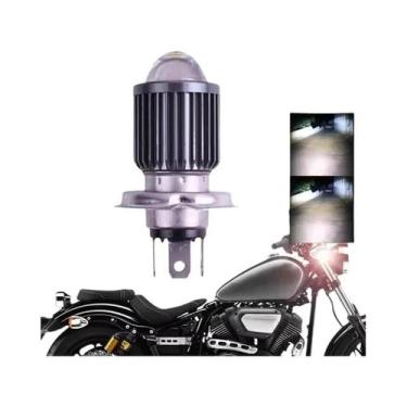 Imagem de Farol De Moto LED H4 60W 15000LM Branco Amarelo Com Feixe Alto/Baixo E