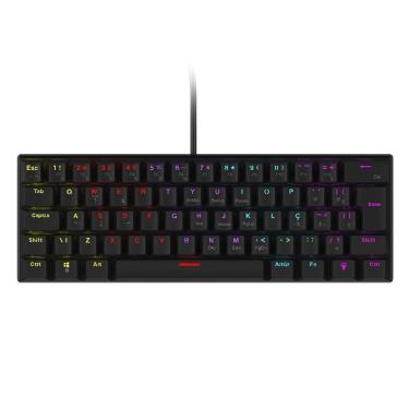 Imagem de Teclado Mecânico 60% Vinik Anihi ANIHIBKRD com Switches Red, LED Rainbow e anti-ghosting 22 Teclas