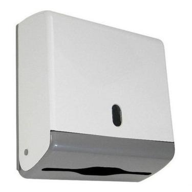 Imagem de Toalheiro para Papel Interfolha Junior N15 para 2 Ou 3 Dobras com Visor Cristal Branco