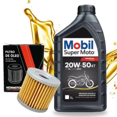 Imagem de Troca de Óleo Para Suzuki Intruder 125  Yes 125 Motul 20w50 E Filtro -