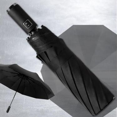 Imagem de Guarda Chuva Abre E Fecha Automático Tecido Duplo Reforçado Cabe Na Bo