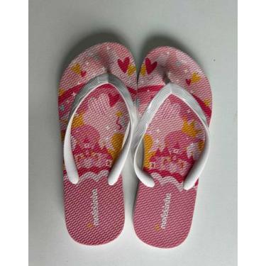 Imagem de Chinelo Infantil Menina, Molekinha Castelo 2364.300, Branco, Rosa, 35