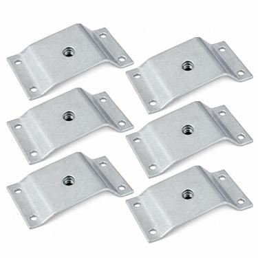 Imagem de Kit com 6 Chapinhas Chapa Inclinada 10o Fixação Pés Palito Cromado