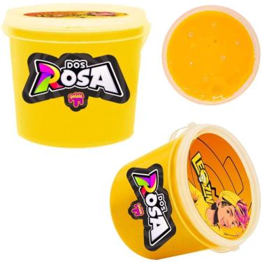 Imagem de Slime Infantil Amarelo Big dos Rosa Leozin Balde 1,5kg Textura Macia e Maleável Gelelé