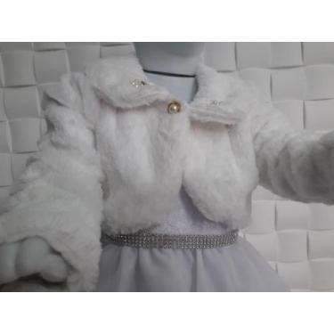 Imagem de BOLERO PELE  BATIZADO BEBÊ BRANCO de 1 A 10 ANOS - Ranna Bebe, 0/3 mes