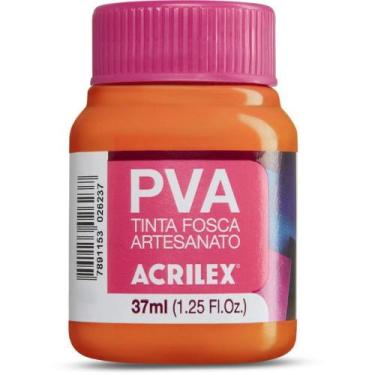 Imagem de Tinta PVA 37ML Laranja - Caixa com 12 Unidades - Acrilex
