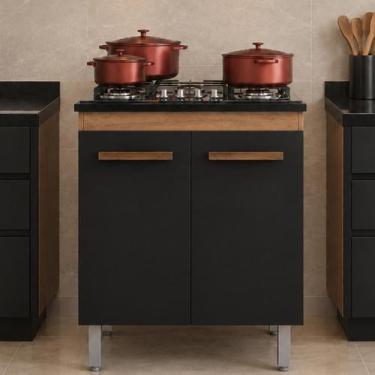 Imagem de Balcão Armário de Cozinha para Cooktop 5 Bocas com 2 Portas Jade - Sav