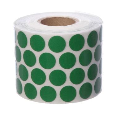 Imagem de Etiqueta Adesiva Bolinha para Identificação Verde de Ø12mm com 5000 Unidades Coringa