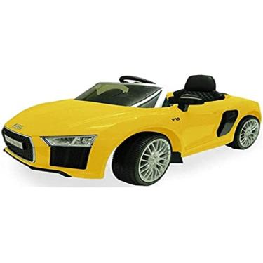 Imagem de Carro Elétrico Infantil Audi R8 6 V com Controle Remoto Amarelo - Xalingo 10943