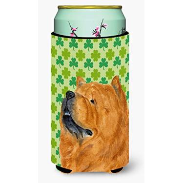 Imagem de Caroline's Treasures SS4433TBC Chow Chow Dia de São Patrício Shamrock Retrato de Bebidas Isolador Isolador de Bebidas Alto, Menino Alto, Multicolorido