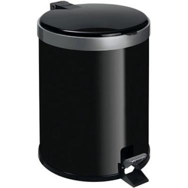 Imagem de Lixeira Banheiro Pedal 5 Litros Plástico Cesto de Lixo 5L Escritório Saco de Lixo Orgânico Viel Inox Cozinha Pia Balde