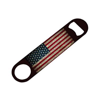 Imagem de Abridor de garrafas com bandeira dos EUA de compromisso de fidelidade de velocidade presente de serviço pesado patriótico Estados Unidos da América EUA