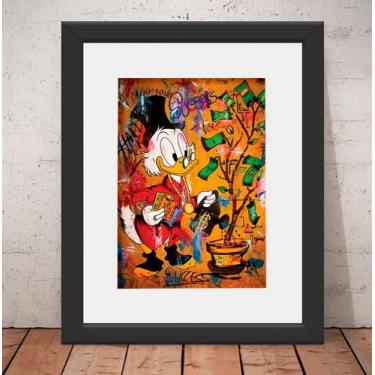 Imagem de Quadro Tio Patinhas Dinheiro 56x46cm Vidro + Paspatur U2551