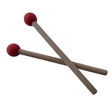 Imagem de Deevoka 2 Peças de Tambor de com Cabo de Madeira, Kit de Instrumentos de Percussão, Martelos de Xilofone de Percussão para Praticante, VERMELHO