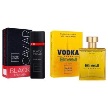 Imagem de Kit 2 Perfumes Black Caviar + Vodka Brasil Yelow Paris Elysees 100ml