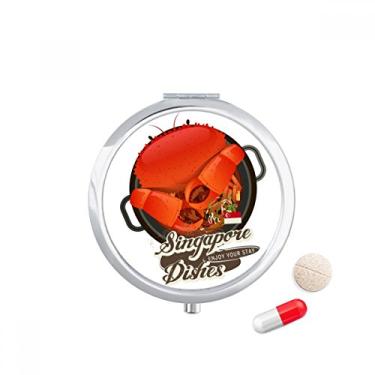 Imagem de Porta-comprimidos de caranguejo tradicional Singapura Chili Pocket Medicine Storage Box Dispenser recipiente